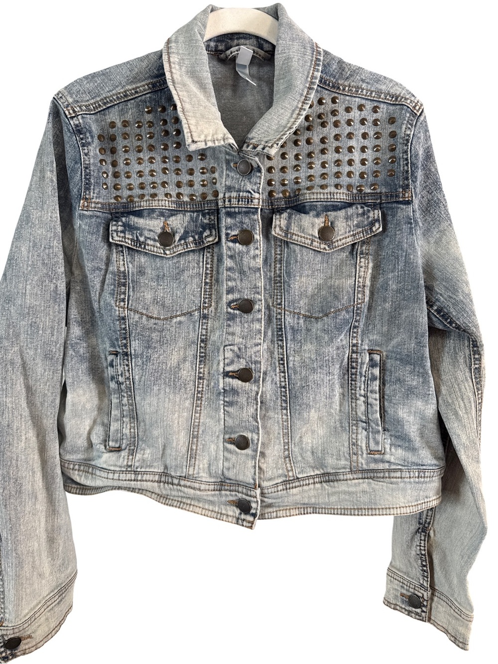 ADORA Washed Blue Studded Denim Jacket Youth Girl